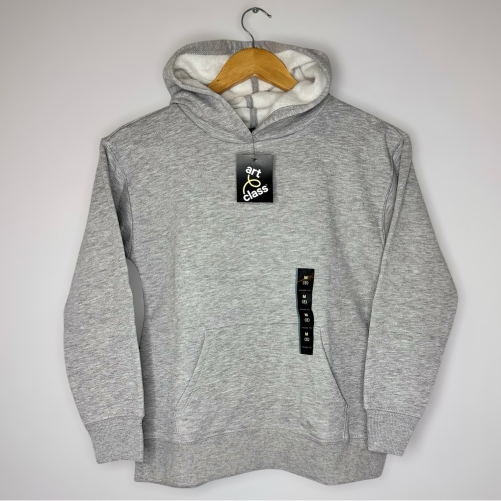 New Art Class Gray Hoodie Sweatshirt Relaxed Fit